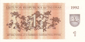 Banknote from Lithuania