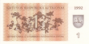 Banknote from Lithuania