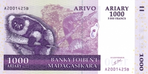 Madagascar P89 (1000 ariary 2004) Banknote