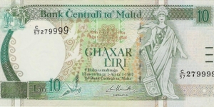 10 Liri Banknote