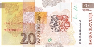 Banknote from Slovenia