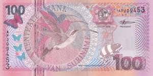 Suriname P149 (100 gulden 1/1-2000) Banknote