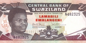 Swaziland P18a (2 emalangeni 1992) Banknote