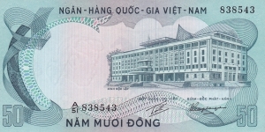 Vietnam South P30a (50 dong ND 1972) Banknote
