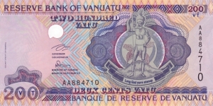 Vanuatu P8 (200 vatu 1995) Banknote