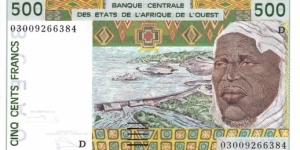 West African States (Mali) P410Dn (500 francs 2003) Banknote