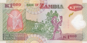 Banknote from Zambia