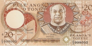 20 Pa'anga Banknote