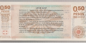 Banknote from Argentina