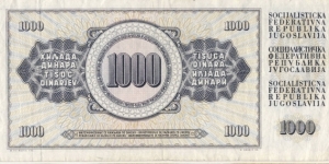 Banknote from Yugoslavia