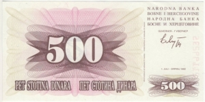 Banknote from Bosnia