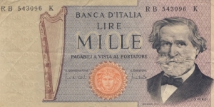 1000 Lire Banknote