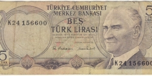 5 Lira  Banknote