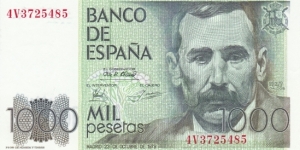 Spain P158 (1000 pesetas 23/10-1979) Banknote
