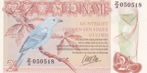 Suriname P119a (2,5 gulden 1/11-1985) Banknote