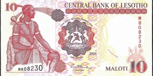 Lesotho 2005 10 Maloti. Banknote