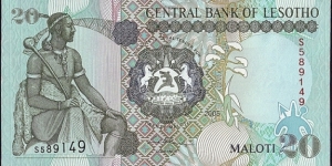 Lesotho 2005 20 Maloti. Banknote