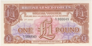 1 Pound(British Armed Forces 1956) Banknote