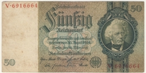 50 Reichsmark(Weimar Republic 1933) Banknote