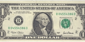 1 Dollar(New York) Banknote