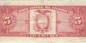 Banknote from Ecuador