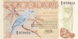 2½ Guldens Banknote