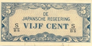 5 VIJF Cent #S-BS Banknote