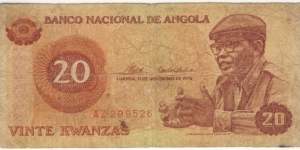 20 Kwanzas(1976) Banknote