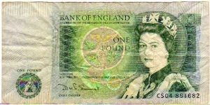 1 Pound__pk# 377 b__signature: D. H. F. Somerset__1978-1984 Banknote