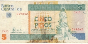 5 Pesos(convertibles) Banknote