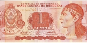 1 Lempira Banknote