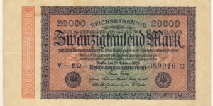 20.000 Mark(Weimar Republic 1923) Banknote