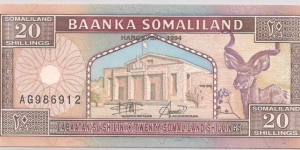 20 Somaliland Shillings Banknote