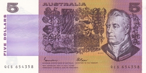 Australia P44e (5 dollar 1985) Banknote