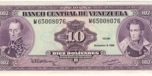 10 Bolivares Banknote