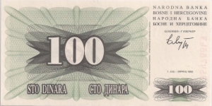 100 Dinars Banknote