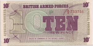 10 Pence, British Armed Forces Banknote
