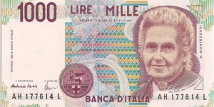 1000 LIRE Banknote