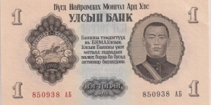 1 TUGRIK Banknote