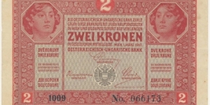 2 Kronen/Korona- Austro/Hungarian Empire  Banknote