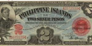 PI-32 Exceptionaly RARE 1906 Philippine Islands 2 Peso note in RARE condition Banknote