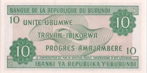 Banknote from Burundi