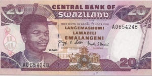 20 EMALANGENI Banknote