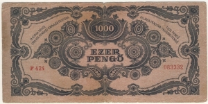 Banknote from Hungary