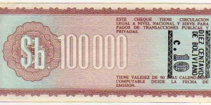 Banknote from Bolivia