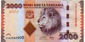 2000 Shilingi/Shillings__pk# New Banknote