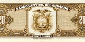 Banknote from Ecuador