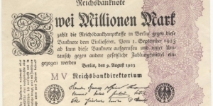 2.000.000 Mark(Weimar Republic 1923) Banknote