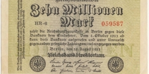 10.000.000 Mark(Weimar Republic 1923) Banknote