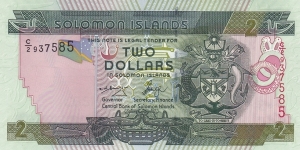 Solomon Islands P25 (2 dollars ND 2004) Banknote